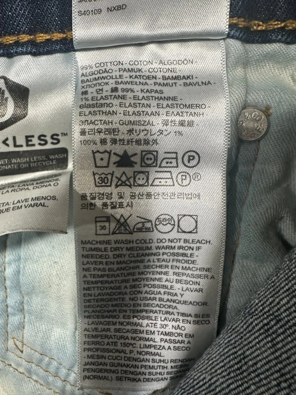 Levis 512 Jeans Mens 32 Cotton Stretch Medium Wash Slim Tapered Leg Pockets